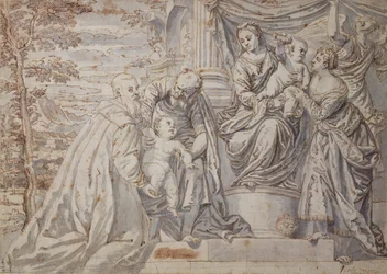 Figuren auf einer Terrasse